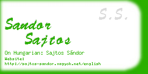 sandor sajtos business card