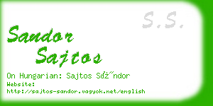 sandor sajtos business card